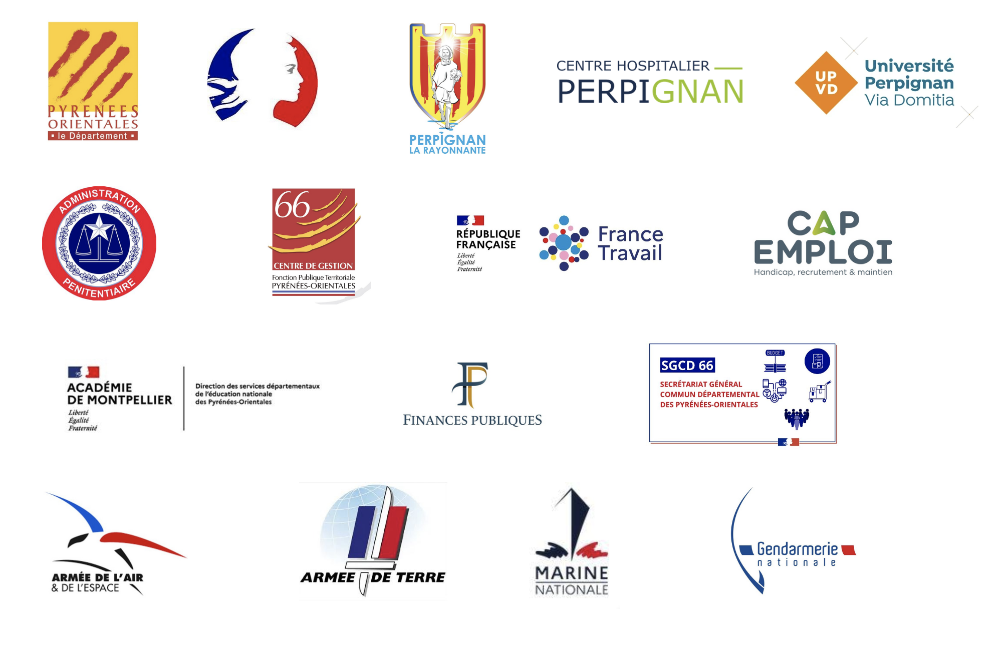 Logos partenaires salon emploi public